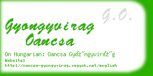 gyongyvirag oancsa business card